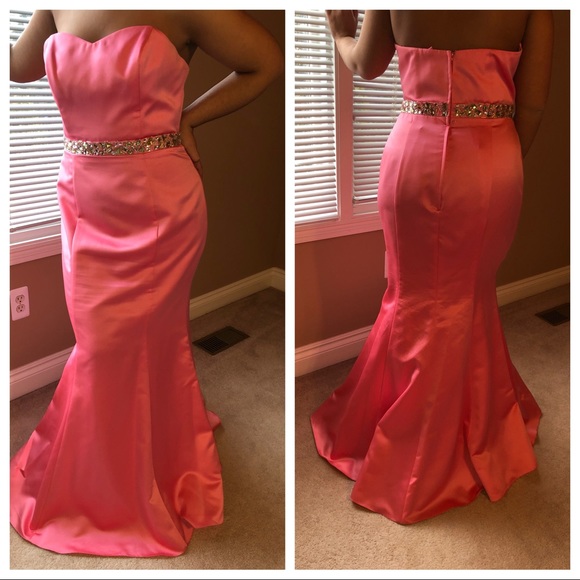 Bright pink gown